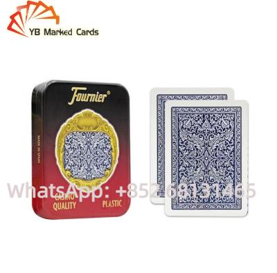 China Cheating Fournier Plastic Invisible Playing Cards Barcode Poker Cheating Tools for sale