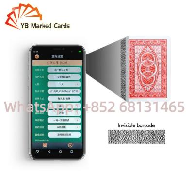 Chine YB a marqué les cartes de fraude de tisonnier de jeu de cartes de code barres de baccara en plastique de scanner à vendre