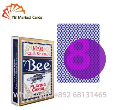 Cina Le carte da gioco invisibili dell'inchiostro del poker UV dell'ape spazzolano le marcature di carta della macchina fotografica del filtro in vendita