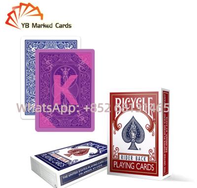 China Cartões de jogo da tinta invisível do PVC 0.30mm Tally Ho Playing Cards Gold Poker grosso à venda