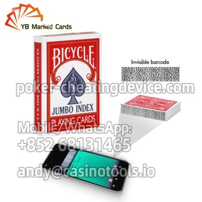China Plastic Bicycle Rider Back Barcode Marked Decks For Poker Games for sale