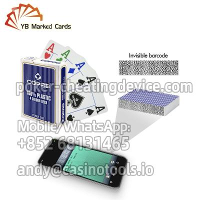 China Washable 4 Colour Poker Barcode Marked Cards For Poker Cheating Devices for sale