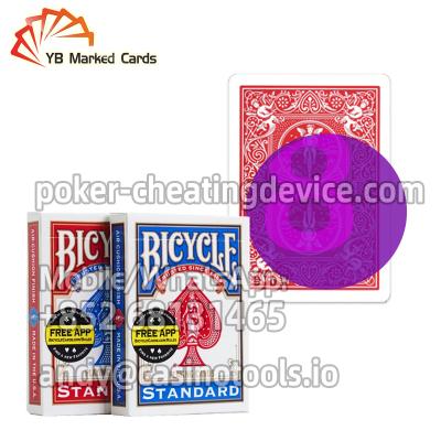 China 154g Bicycle Standard Invisible Ink Marked Cards For Infrared Contact Lenses for sale