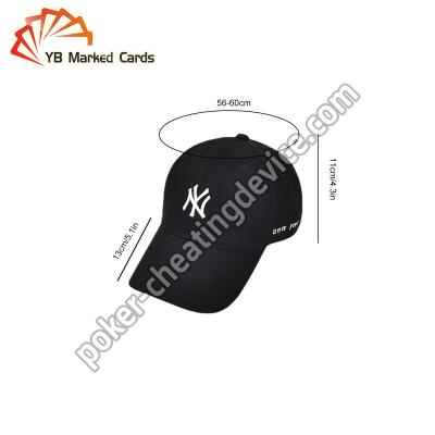China Cámara de engaño del póker material del espía de la tela en el color ISO9001 del negro del casquillo en venta