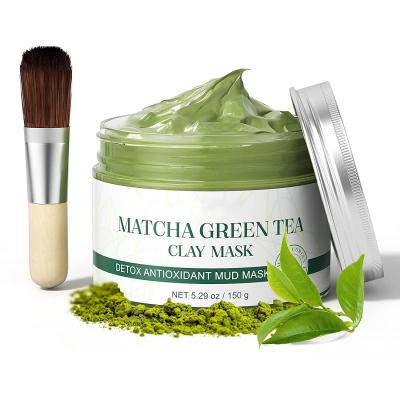 China Greentea Original Oil Moisturizer Beauty Mask Makeup Remover Detox Detox Clay Mask French Disposable Green Tea Face Hemp Mud Mask OEM for sale