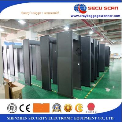 China 6 12 18 Zones Adjustment Metal Detector Door With Sound And Light Alarm for sale