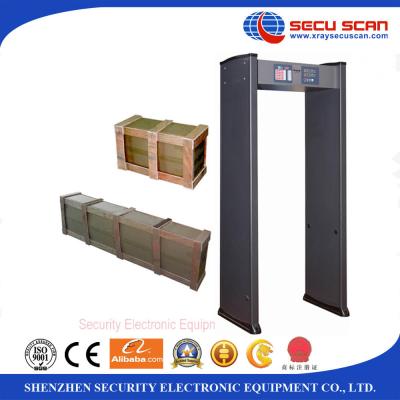 China Adjustable Sensitivity metal walk through gate , Shock proof multi zone door frame metal detector for sale