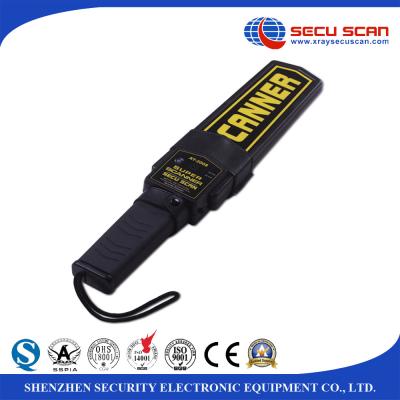 China Black Lightweight Hand Held Metal Detector Supper Scanner On / Off Switch Vibration Control for sale