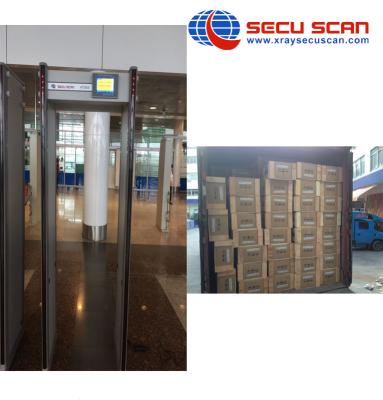 China Paseo del aeropuerto/de la embajada a través de la puerta de la seguridad/de la puerta multi del detector de metales de la zona en venta