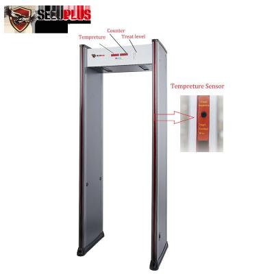 China Easy Installation Walk Through Metal Detector Infrared Body Temperature Detection System for sale