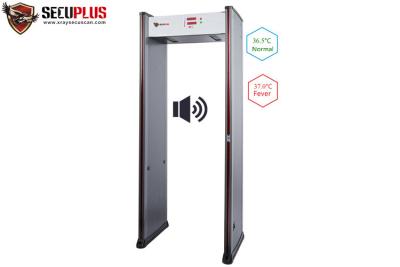 China Infrared Temperature Measuring Door Frame Metal Detector For School Mall Hotel Airport for sale