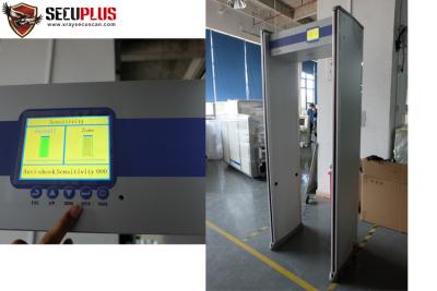 China Paseo de la copia de seguridad de batería a través del marco de puerta del detector de metales 24 33 zonas pantalla LCD de 7 pulgadas en venta