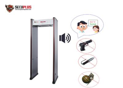 China difusión inglesa de comprobación de la voz de las puertas de la seguridad del detector de metales de la distancia de los 0.1-50cm en venta