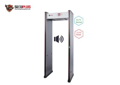 China Quick Throughout Metal Detector Gate 6 Zones Temperature Checking 10W 50/60Hz for sale