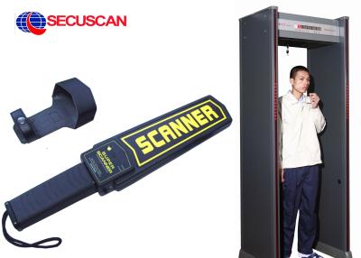 China Black Airport portable metal detector Super Handheld Body Scanner with Alarm for dangerous weapons for sale