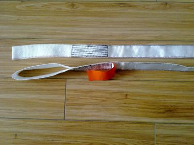 China White 530kg Flat Endless Lifting Slings , Polyester Lift All Web Slings for sale