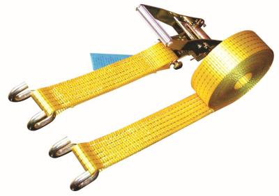 China Open Hook Over The Wheel Tie Down Straps , Commercial Tie Down Straps 2500 DN LC for sale