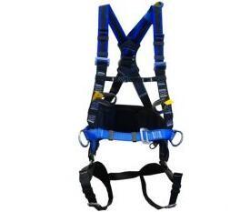 China Blue Multi Point Full Body Safety Harness , Climbing Body Harness With Rescue Strap for sale