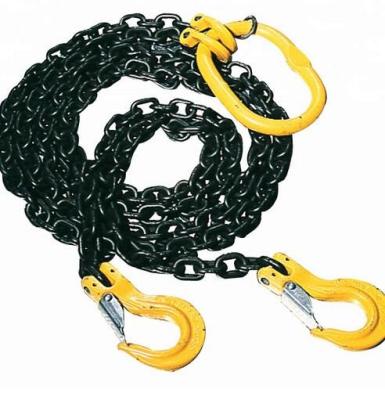 China Customized Lifting Chain Slings , G80 Two Leg Chain Sling For Lifting And Rigging for sale
