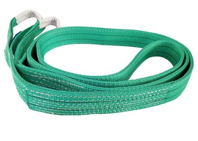 China High Tenacity Polyester Flat Webbing Sling 50mm / 60mm Width Double Plies Slings for sale