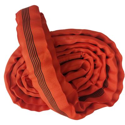 China Foldable Safety Polyester Endless Round Sling EN 1492-2 5000kg Red Endless Sling for sale