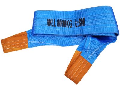 China Duplex Polyester Colour Code Of Flat Lifting Webbing Sling 8 Ton For Lawn for sale