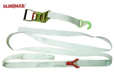 China 50MM Polyester Car Trailer Tie Down Straps LC2500 DN EN12195-2 For Boat Lashing for sale