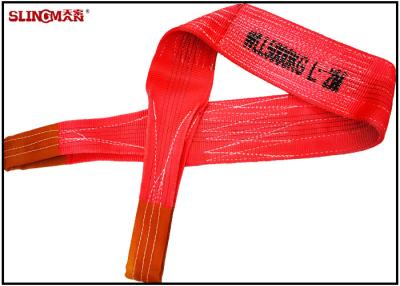 China Flat Woven Pattern Eye And Eye Sling Polyester Webbing Lifting Sling Belt for sale