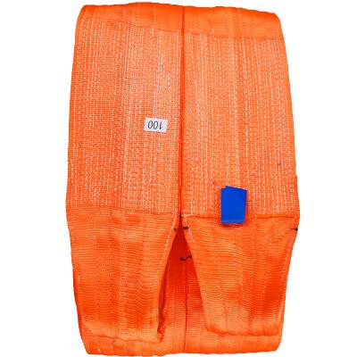 Cina Colore arancio duplex dell'imbracatura di sollevamento del poliestere della tessitura 60T in vendita