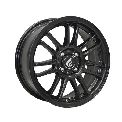 China 15x6.5J Aluminum Wheels 4x100 Bolt Pattern Flow Forming Super Light and Matte Black Painted for sale