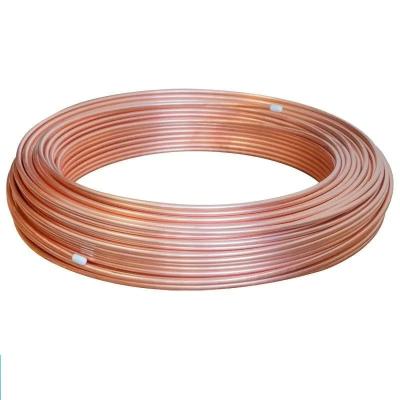 China Seamless Steel Coil Pipe 1/4 3/8 1/2 Inch 10m Refrigeration Copper Coil Tube ASTM C11000 en venta