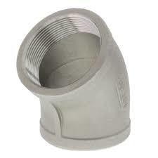 China 2023 Alloy Steel Pipe Fittings Nickel Alloy Threaded Elbow 45 Degree Forged Silver 1 To 24 Inch for sale