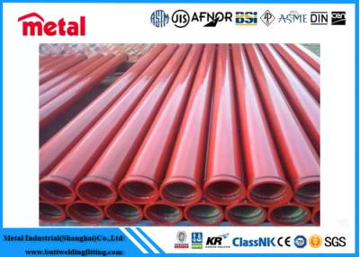 China Red / Black Painting Coated Steel Pipe Carbon Steel Erw Material Waterproof for sale