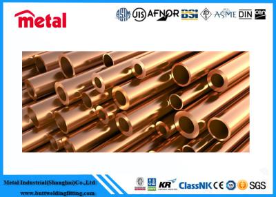 China CuNi Copper Nickel Tubing Corrosion Resistance , Sea Water Threaded Copper Pipe for sale