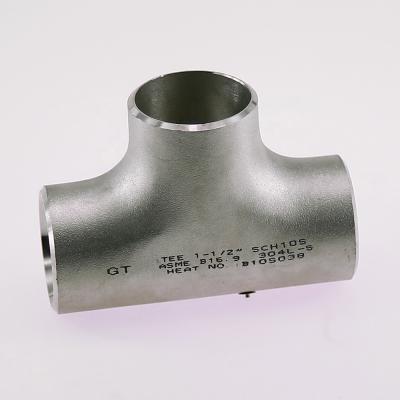 China Reducing Shape Alloy Steel Pipe Fittings Austenitic Stainless Steel Straight Tees for sale
