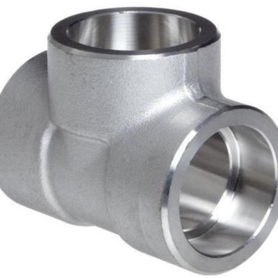 China UNS S30400 Sch80 Forged Equal Tee Alloy Steel Pipe Fittings for sale