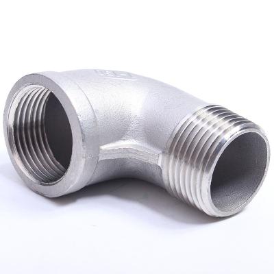 China Stainless Steel Inner And Outer Wire Elbow 90 Degrees 304 Quarter Diameter Right Angle Thread Size Conversion 1.5 Inch for sale