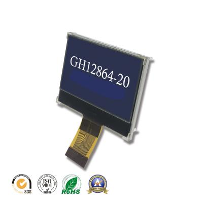 China COG FPC 128x64 Monochrome LCD Module FSTN 30Pin Grey Graphic LCD 2 Inch for sale