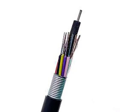 China GYTS-96B1.3 Outdoor 96 Core Fiber Optic Cable G652D Black Single Mode for sale