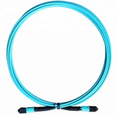 China Cable de la fibra de OM3 MPO 12, cordón de remiendo del SM para el módulo de QSFP en venta