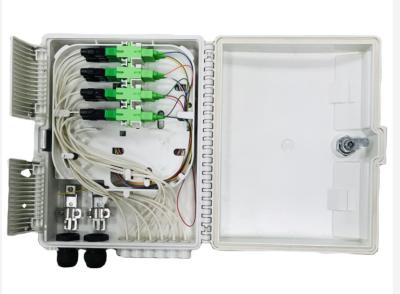 China Fiber Optic Cabinet 16 Core Outdoor FTTH FTTB FTTX Network PC / ABS Material for sale