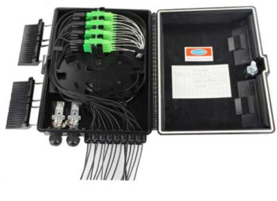 China Waterproof Terminal Box 2 Inlet 16 Outlet 16 Ports Ftth Fiber Optic Distribution Box ABS/PC for sale