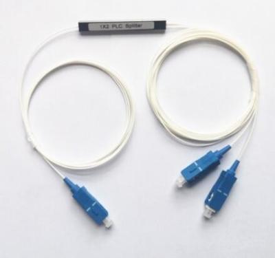 China SC UPC 1x2 PLC Fiber Optical Splitter Length 0.5M 1M G657A for sale