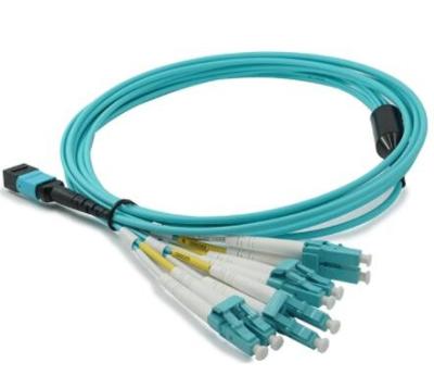 China Mpo Lc Duplex 8F Optical Fiber Patch Cord 5m Cable PC APC Polish for sale