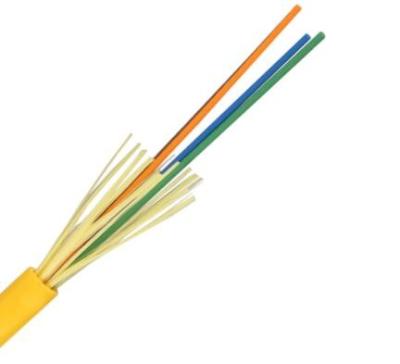 China Amortecedor apertado do núcleo amarelo do cabo de fibra ótica 14 ou cabo interno GJFJV-14B1 9/125 do tubo fraco à venda