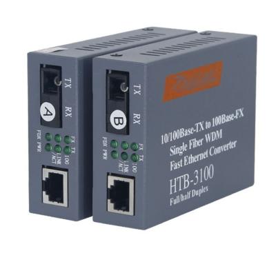 중국 단일모드 섬유 광 전송부 100m HTB-3100A/B 변환 장치 SC 인터페이스 판매용