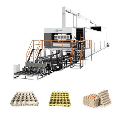 China Durable Egg Tray Production Machine High Speed With 6 Layer Metal Dryer for sale