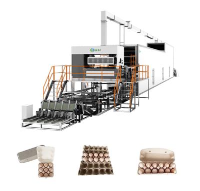 Chine Recyclage de déchets de papier machine de plateau à œufs automatique à grande vitesse avec sécheuse à métaux à vendre
