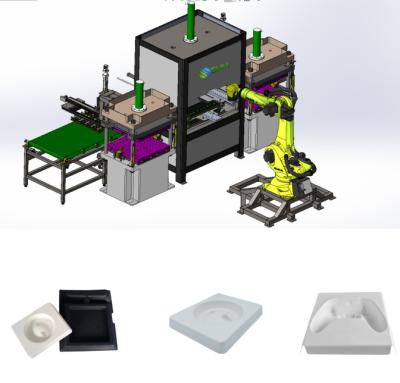 China Máquina de elaboración de pasta de caña de azúcar para la industria Máquina de moldear bandejas de pasta de azúcar en venta
