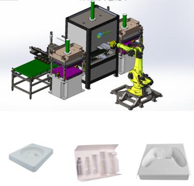 China Automatische Zellstoffformmaschine Zuckerrohrbagasse-Plattenherstellungsmaschine zu verkaufen